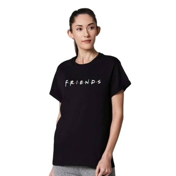 FRIENDS Tops - Friends the Television Series Womens Black Y2K T-Shirt Size‎ XXL